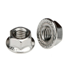 iso4161 Stainless steel 304 316 whiz serrated flange nut flange lock nut